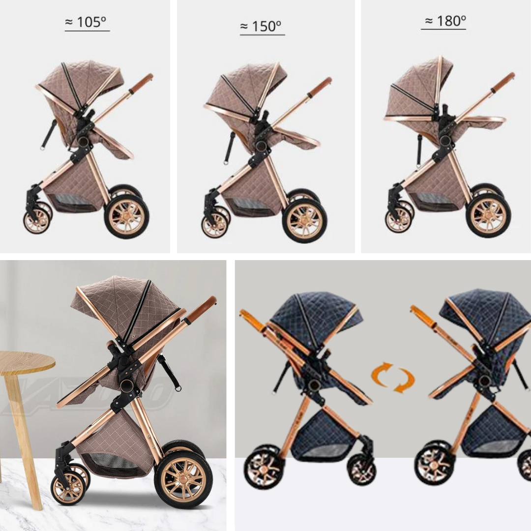 YazoStroll™ | Poussette 3 en 1 pour bébé