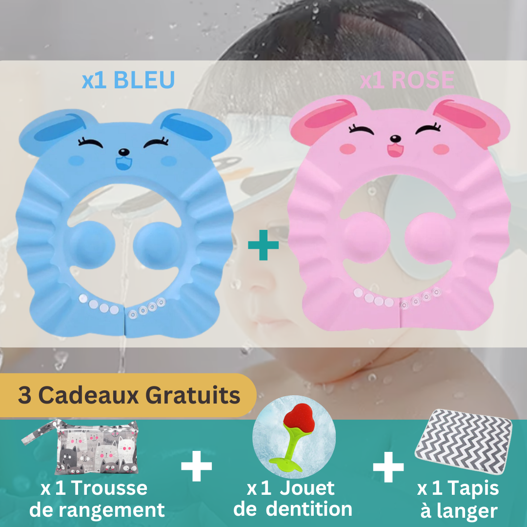 Casquette visière douche bébé - maman sans notice