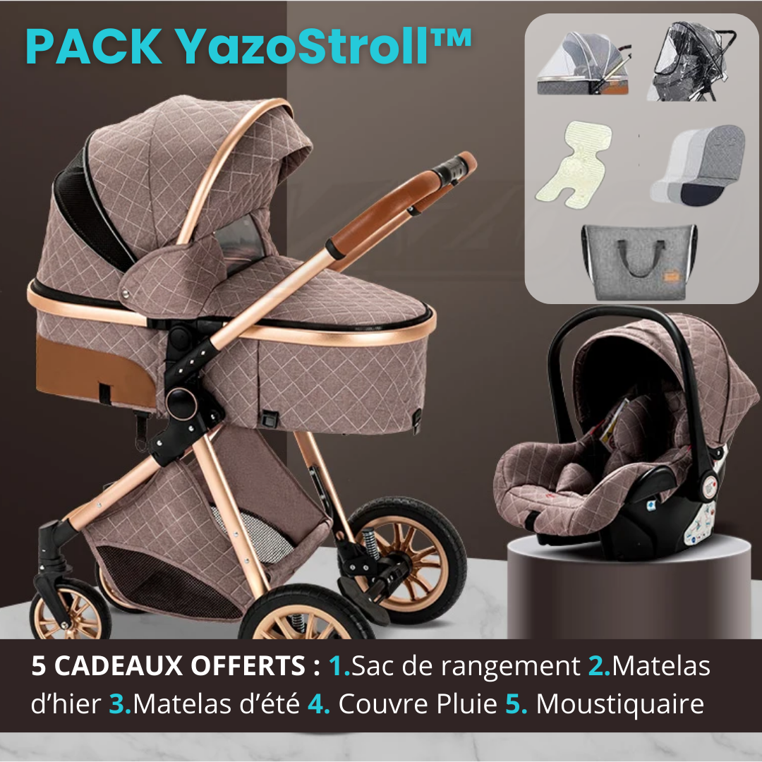 YazoStroll™ | Poussette 3 en 1 pour bébé