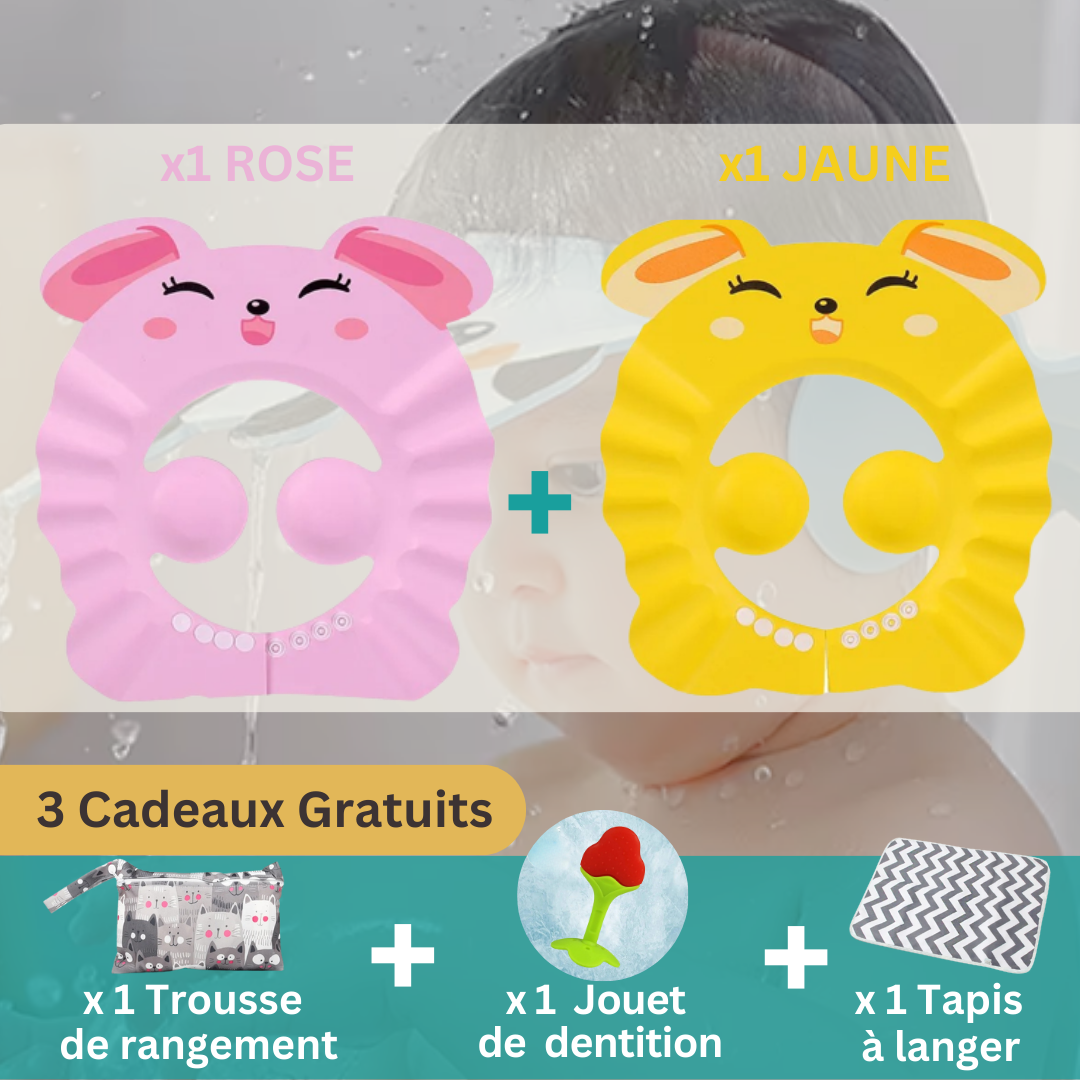Visière chapeau pour douche bébé I ShampooCap™ – Bébé Poupon