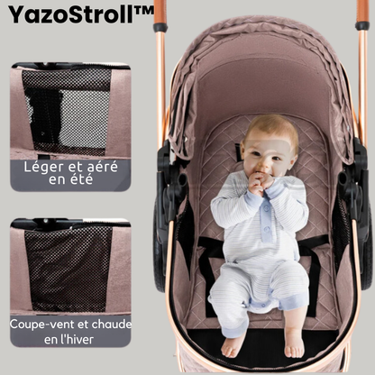 YazoStroll™ | Poussette 3 en 1 pour bébé