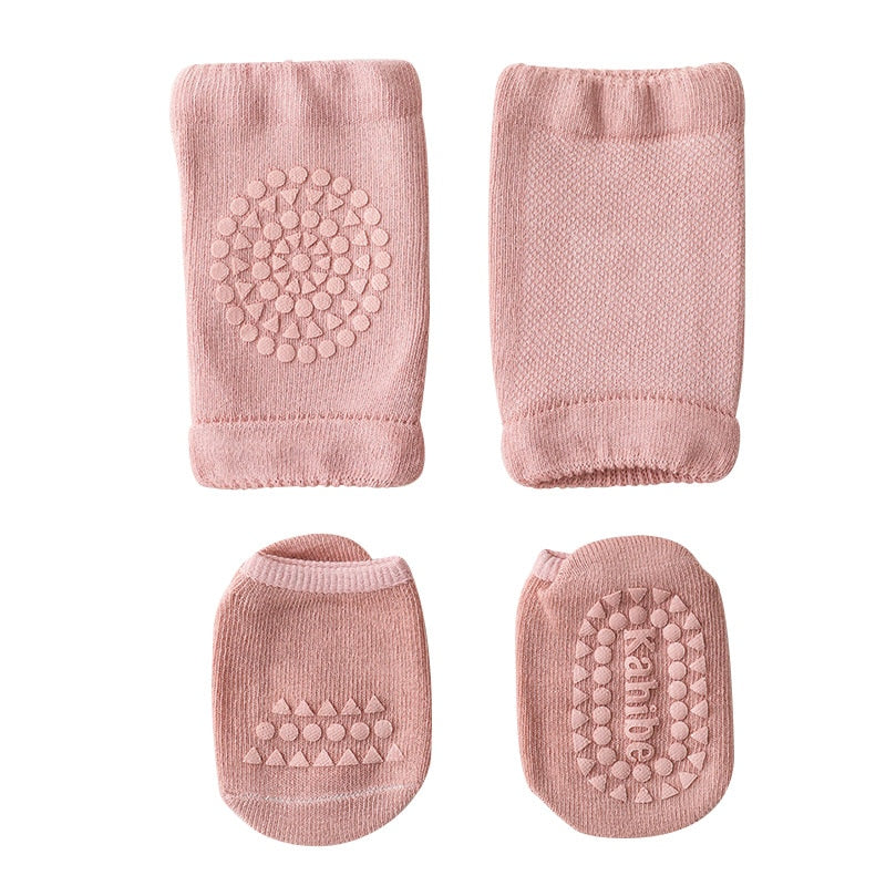 Genouillère-bebe-rose-chaussette-anti-dérapent