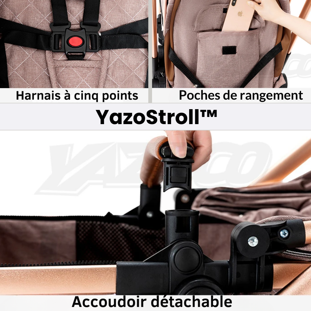 YazoStroll™ | Poussette 3 en 1 pour bébé